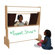 Wood Designs Natural Environment Puppet Theater with Brown Curtains