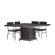 Allan Copley Designs Force 5 Piece 60" Square Wood Top Dining Set