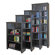kathy ireland Home by Martin Furniture Tribeca Loft Black Office Collection 60" Bookcase in Distressed Painted Black