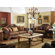 Michael Amini Toscano High Back Leather and Fabric Sofa