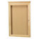 AARCO Enclosed Bulletin Board with Oak Frame and Crown Molding