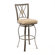Hillsdale Furniture Brookside Bar Height Glass Bistro Table with Diamond Back Swivel Bar Stools