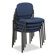 Basyx by HON Four-High Stacking Fabric Chair with Leg Base