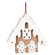 Alexander Taron Christian Ulbricht Brown Gingerbread Frosted House Ornament