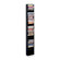 Buddy Products Literature Display Rack, Wall Mount, 9-3/4"x4"x65-1/2", Black