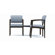 Lesro Lenox Two Chairs with Connecting Corner Table
