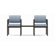 Lesro Lenox Two Chairs with Wood Frame