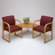 Lesro Contour Full Back Two Chairs with Corner Table