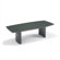 ABCO 96" Wide Self Edge Boat Shape Top Conference Table with Curve Base