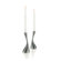 Nuance Curve Stainless Steel and EVA Candlesticks (Set of 2)