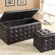 Woodbridge Home Designs 4720 Series Bench with Two Cube Ottomans