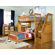 NE Kids School House L-Shaped Bunk Bed with Desk and Stairs