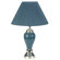 ORE Furniture Tall Ceramic Table Lamp with Silver Accents in Green