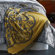 Blissliving Home Medallion Throw Reversible in Storm Grey / Mustard