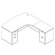 OSP Furniture Kenwood L-Shaped Executive Desk with Extended Corner