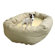 Majestic Pet Products Bagel Dog Bed in Khaki and Sherpa