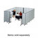 ScreenFlex Interlocking Mobile Partitions, 11 Panels, 20'5"x6'
