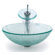 Kraus Broken Glass 16.5" Vessel Sink and Rivera Faucet