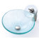 Kraus Broken Glass 16.5" Vessel Sink and Rivera Faucet