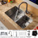 Kraus Undermount 32" Double Bowl 70/30 Kitchen Sink with Faucet and Soap Dispenser