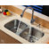 Kraus 32 inch Undermount Double Bowl Stainless Steel Kitchen Sink with Kitchen Faucet and Soap Dispenser
