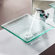 Kraus Clear Alexandrite Glass Vessel Sink and Single Hole Faucet with Single Handle