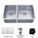 Kraus 33 inch Undermount 60/40 Double Bowl Stainless Steel Kitchen Sink
