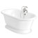 American Bath Factory Beacon Hill AcraStone Double Ended Champagne Massage Bath Tub Faucet Package 1 in White