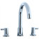 Cifial Techno Double Handle Deck Mount Roman Tub Faucet Lever Handle