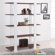 Hokku Designs Ellise Bookcase/Display Stand in Matte Walnut and White
