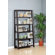 Hokku Designs Heida Five-Shelves Ladder Style Bookcase / Display Cabinet in Warm Coffee Bean