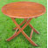 International Caravan Acacia Patio 38" Round Folding Dining Table