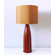 Babette Holland Striped Val Table Lamp in Raku with Gold Silk Shade