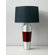 Babette Holland Uptown Gemini Table Lamp with Raku Band and Black Linen Shade