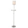 Lite Source Radko One Light Swing Arm Floor Lamp in Polished Steel