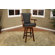 American Heritage Napoli Stool with Black Leather