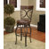 American Heritage Treviso Stool in Pepper with Bourbon Leather