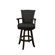American Heritage Auburn Stool in Antique Black with Black Leather