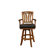American Heritage Bradbury Stool in Vintage Oak with Black Leatherette