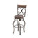 American Heritage Treviso Stool in Pepper with Bourbon Leather