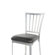 American Heritage Alexa Stool in Silver with Black Microfiber