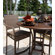 Hospitality Rattan Outdoor Slatted Aluminum Round Pub Bar Table
