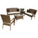 Hospitality Rattan Grenada Patio 5 Piece Lounge Seating Group