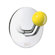 Smedbo Beslagsboden Single Hook with Yellow Knob in Polished Stainless Steel