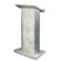 AmpliVox Sound Systems Bianco Marble Lectern with Satin Anodized Aluminum