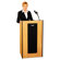 AmpliVox Sound Systems Presidential Plus Wireless Sound Lectern, 25-1/2w x 20-1/2d x 46-1/2h, Med Oak                                               