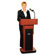 AmpliVox Sound Systems Presidential Plus Adjustable Wireless Column Lectern, 20 x 13 x 46-1/2, Mahogany
