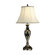 Dale Tiffany One Light Table Lamp with Fabric Shade in Antique Pewter