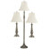 Kenroy Home Banister Three Piece Lamp Set in Brushed Steel