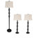 Fangio Lighting Three Piece Lamp Set in Antique Bronze
